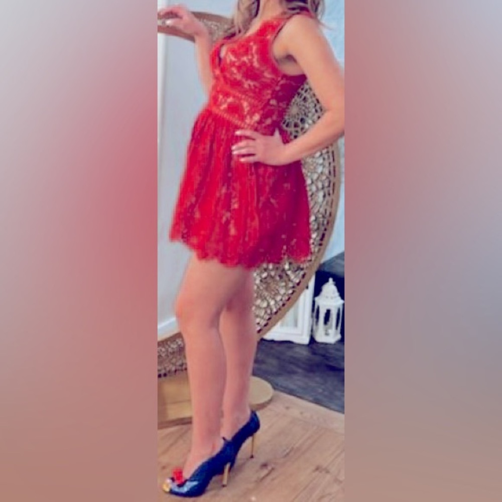 Beautiful red lace dress